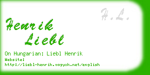 henrik liebl business card